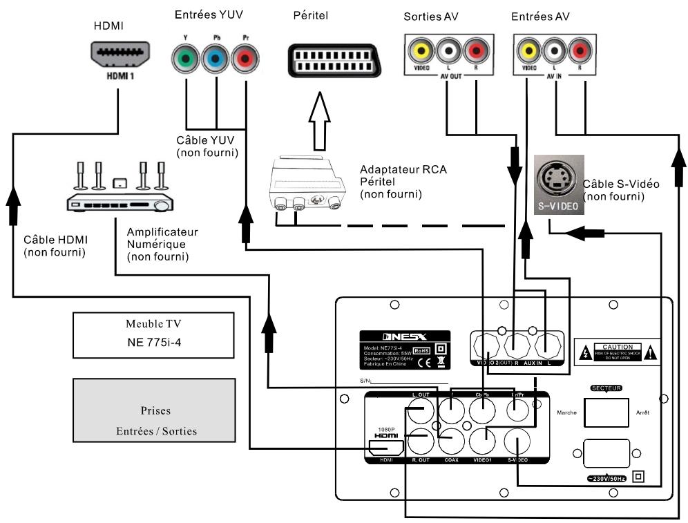 NESX NE-775I - PRISES ENTREES SORTIES - 42