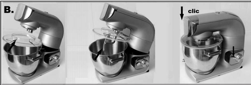 YOO DIGITAL COOKYOO 7000 - MIXING/KNEADING/BEATING/EMULSIFYING/WHISKING (See figure B) — - 1