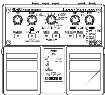 BOSS RC-20 - Applications du RC-20 - 1
