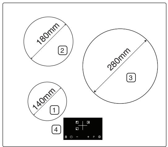 SAMSUNG NZ63F3NM1BB/UR - COOKING ZONES - 1
