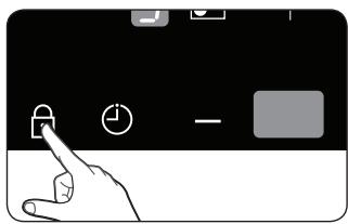SAMSUNG NZ63F3NM1BB/UR - Switching the child safety lock on / off - 1