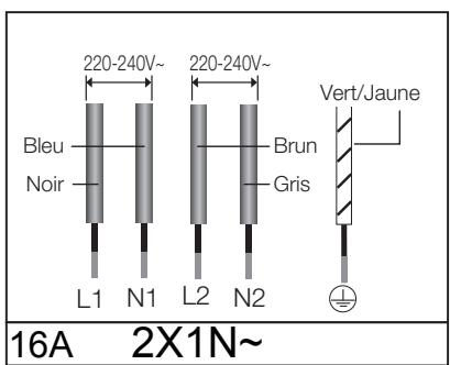 SAMSUNG NZ64K5747BK/EF - 2x1N~: Oddziel przywody przyd podłaczeniem. - 1