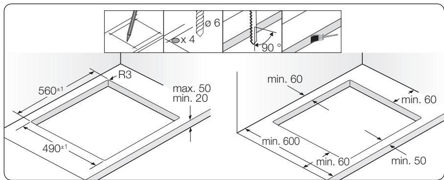 SAMSUNG NZ64H57479K/EF - INSTALLATIE IN HET WORKBLAD - 6