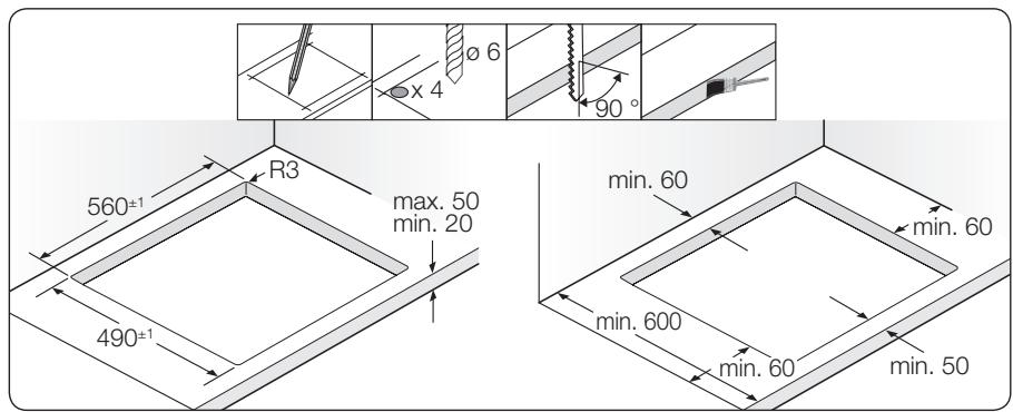 SAMSUNG NZ64N7777GK/E1 - INSTALLATIE IN HET WORKBLAD - 6