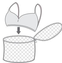 SAMSUNG ECO BUBBLE WD1704RJC1 - Assurez-vous de placer les soutien-gorge (lavables à l'eau) dans un sac à linge (à acheter séparément). - 1