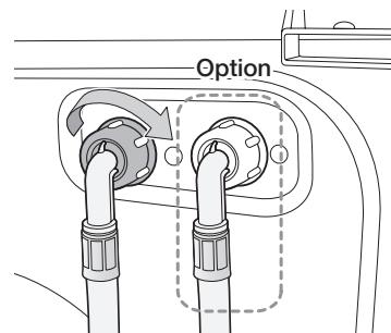SAMSUNG ECO BUBBLE WD1704RJC1 - Raccorder le tuyau d'arrivée d'eau (sur certains modèles) - 5