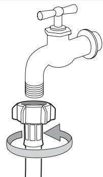 SAMSUNG ECO BUBBLE WD1704RJC1 - Raccorder le tuyau d'arrivée d'eau (sur certains modèles) - 8