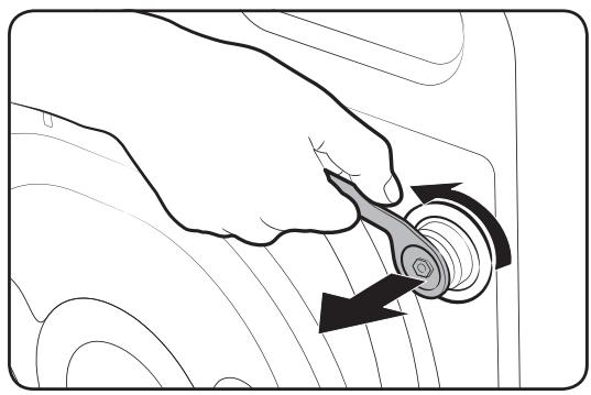 SAMSUNG WD80J6410AW - ETAPE 2 - Enlever les boulons de fixation pour l'expédition - 1