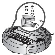 SAMSUNG NAVIBOT SR 8857 - Vous devez éteindre le bouton de mise sous tension situé sous l'unité principale avant de la nettoyer. - 1