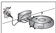 SAMSUNG NAVIBOT SR 8857 - Houd het netsnoer van het oplaadstation alsijd op het stopcontact aangesloten. - 1