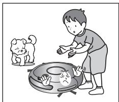 SAMSUNG SR8849 NAVIBOT - Si un enfant ou un animal domestique doit rester seul, veillez àmettre le robot aspirateur hors tension. - 1