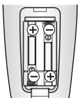 SAMSUNG SR8849 NAVIBOT - - De batterijen in de afstandsbediening plaatsen - 2