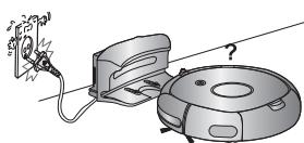 SAMSUNG SR8857 NAVIBOT CLASSIC - Mantenga el cable de alimentacion del cargador constanmente enchufado en la toma de corriente. - 1