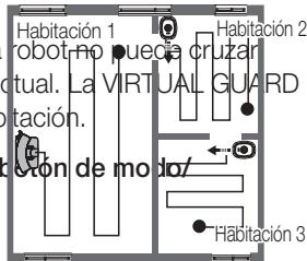 SAMSUNG NAVIBOT SR8895 - Uso del modo Defensa (puerta virtual) - 1