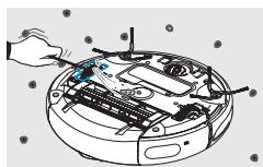 SAMSUNG NAVIBOT SR8895 - LIMPAR A RODA MOTORA - 3