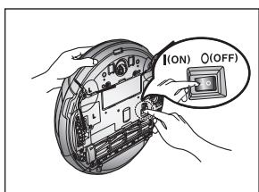 SAMSUNG SR8950 NAVIBOT - De aan-uitschakelaar aan ofuit zetten. - 1
