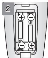 SAMSUNG SR8950 NAVIBOT - De batterijen in de afstandsbediening plaatsen - 2