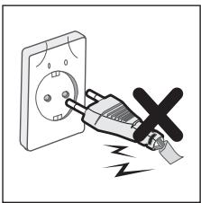 SAMSUNG SR8950 NAVIBOT - Gebruik geen beschadigd snoer of beschadigde stekker en eveneens geen loszittend stopcontact. - 1