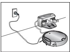SAMSUNG SR8950 NAVIBOT - Cuando instale la estación de energia, no deje el cable de alimentación expuesto en el sueño. - 1