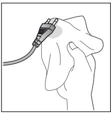 SAMSUNG SR8950 NAVIBOT - Zorg dat u eventuele aanwezig stof en water van de stekker verwijdert. - 1