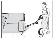 SAMSUNG SR8950 NAVIBOT - O robot aspirador não consuegué limpar Completely os locais de dificil accesso, como cantos e os espacios entre os sofás e as paredes. - 1