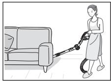 SAMSUNG SR8950 NAVIBOT - La aspiradora robot no pueda limpiar Completely los lugares a los que no pueda acceder, como los reincones y los espacios entre los sofás y las paredes. - 1