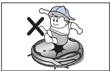 SAMSUNG VCR8950L3B - Procure que los niños no pisen la aspiradora ni se sienten sobre ella. - 1