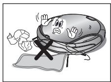 SAMSUNG VCR8950L3B - Haal verspreide objcten op de vloer weg voordat de reiniging begint. - 1