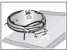 SAMSUNG VCR8950L3B - De robotstofzuiger mag nicht opDICke vloerkleden worden gebrukt. - 1