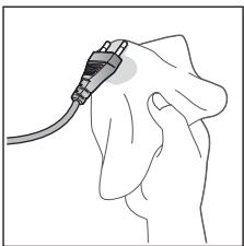 SAMSUNG VCR8950L3B - Zorg dat u eventuele aanwezig stof en water van de stekker verwijdert. - 1