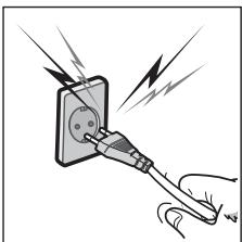 SAMSUNG VCR8950L3B - Trek de stekker Niet aan het snoer uit het stopcontact en raak de stekker Niet met natte handen aan. - 1