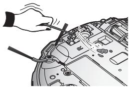 SAMSUNG VCR8950L3B - Deve desligar o interruptor de corrente na parte inferior da unidade principal antes de limpar o robot. - 3