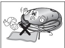 SAMSUNG VCR8950L3B - Antes de aspirar retire los objetivos diseminados por el sueño. - 1