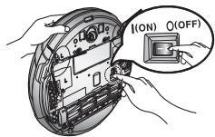 SAMSUNG VCR8950L3B - Voudevez eteindre le bouton de mise sous tension situé sous I'unité principale avant de nettoyer le robot aspirateur. - 1