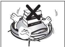 SAMSUNG VCR8950L3B - Plaats geen voorwerpen boven op de robotstofzuiger. - 1