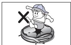 SAMSUNG VCR8950L3B - Veillez à ce que les enfants ne montent pas et ne s'assoient pas dessus. - 1