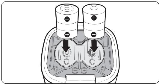 SAMSUNG SR10J50FUD VR5000 - Insertion des piles - 2