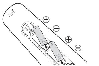 SAMSUNG UE32EH6030 - Installation des piles (type de pile: AAA) - 2