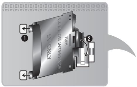 SAMSUNG UE48H6200 - Pour connecter l'adaptateur de CARTE CI, procédez comme suit : - 1
