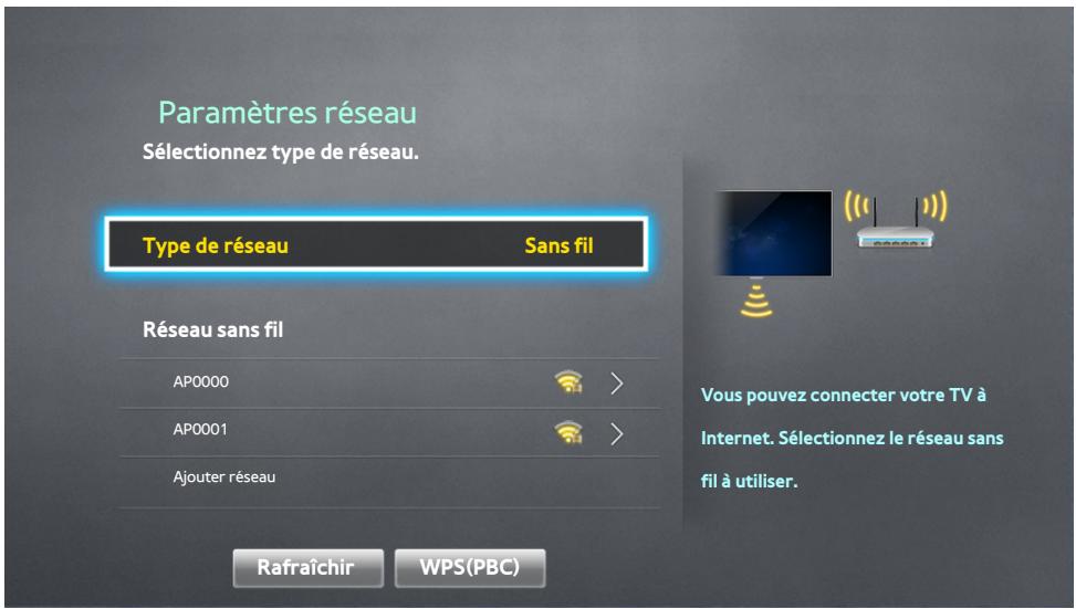 SAMSUNG UE48H6200 - Réseau > Paramètres réseau - 1