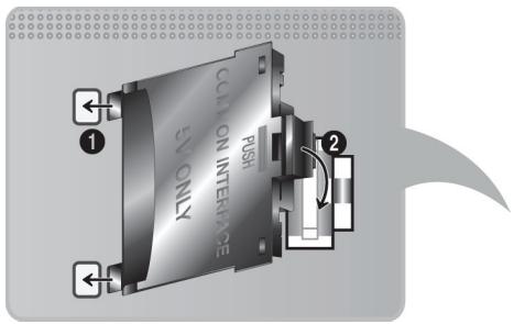 SAMSUNG UE40H6400 - To connect the CI CARD Adapter, follow these steps: - 1
