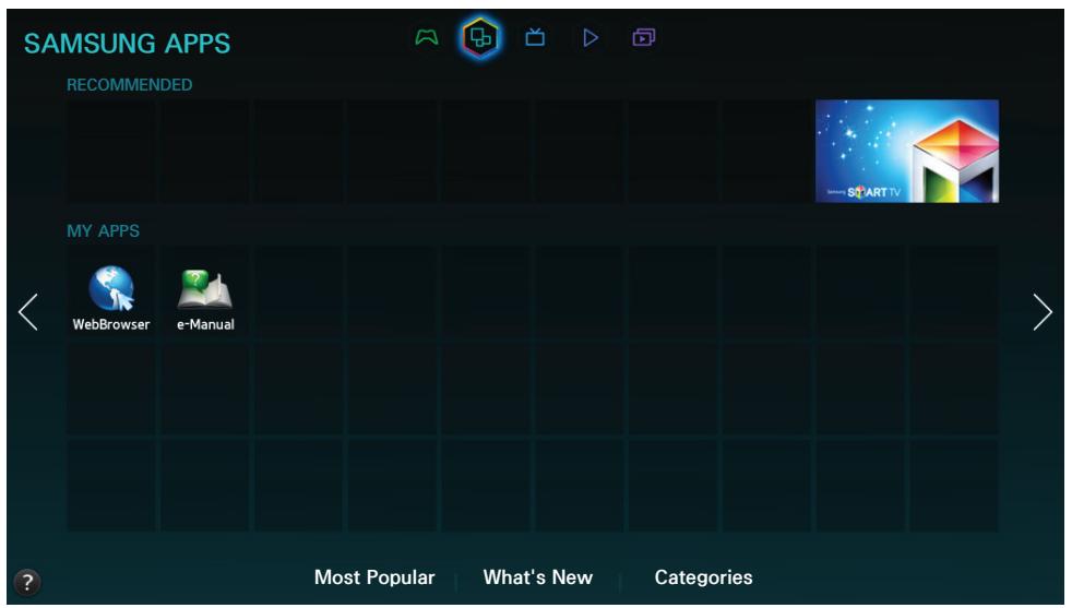 SAMSUNG UE50H6400 - Using SAMSUNG APPS Panel - 1