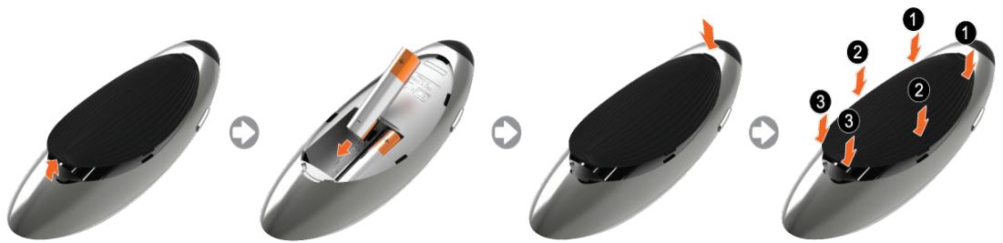 SAMSUNG UE55HU8500 - Insertion des piles dans le Samsung Smart Control - 1