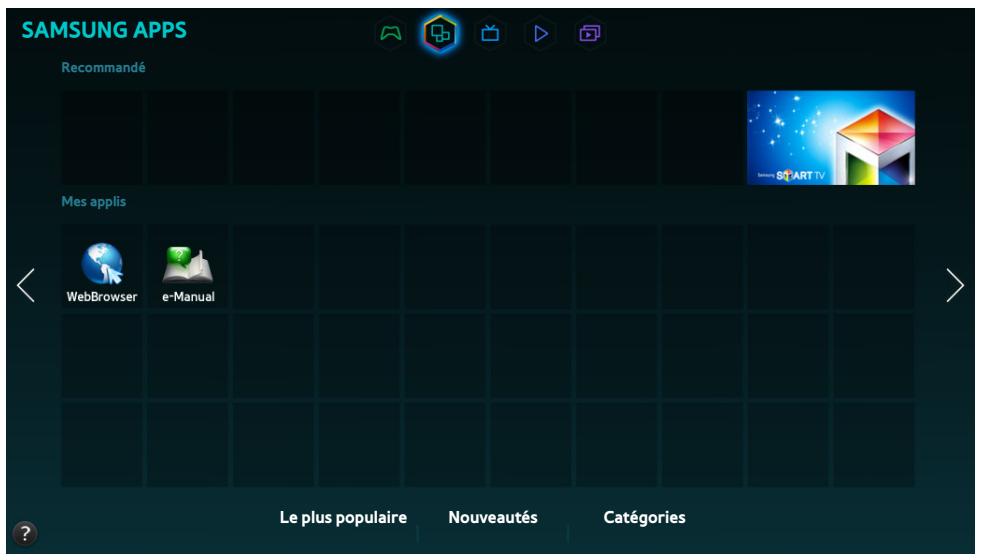SAMSUNG UE55HU8500 - Utilisation du panneau Samsung Apps - 1