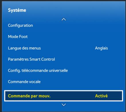 SAMSUNG UE55HU8500 - Configuration de la commande par mouvement - 1