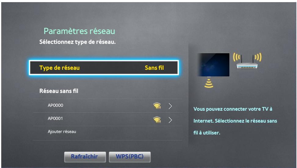 SAMSUNG UE55HU8500 - Réseau > Paramètres réseau - 1