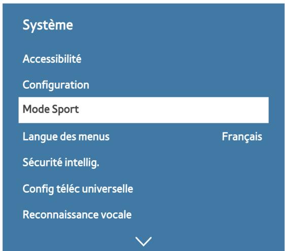 SAMSUNG UE55JU7500 - Activation de la fonction Mode Sport - 1