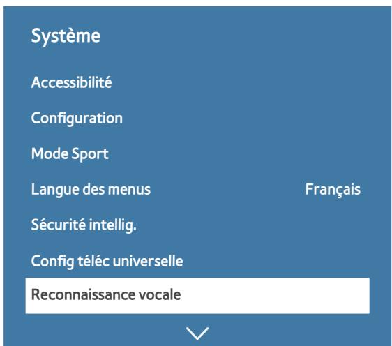 SAMSUNG UE55JU7500 - Configuration de Reconnaissance vocale - 1