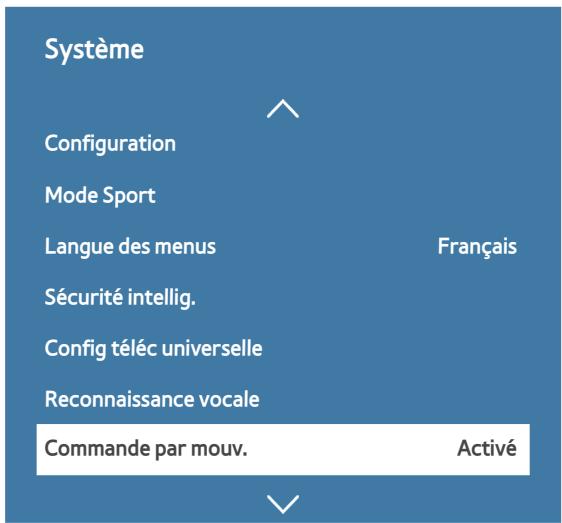 SAMSUNG UE55JU7500 - Configuration de Commande par mouv. - 1