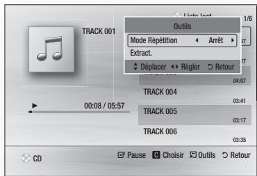 SAMSUNG BD J4500R - Répétition d'un CD audio (CD-DA)/ MP3 - 1